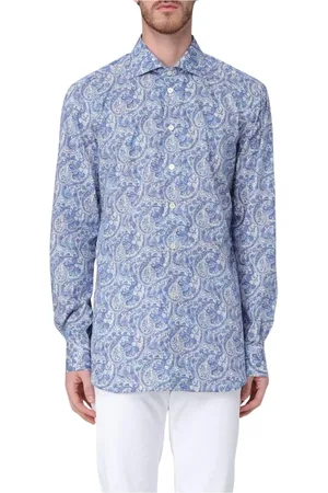 Kiton Heren, Overhemden, Blauw, Maat: 4XL Kasjmier