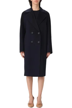 Max Mara Dames, Mantels, Blauw, Maat: XS Wol