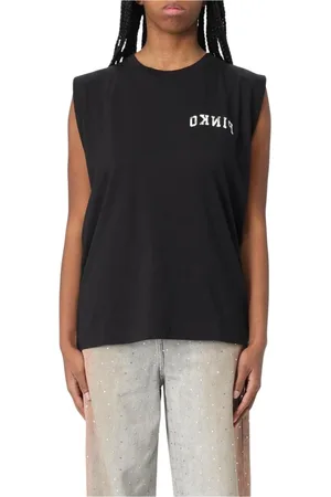 Pinko Dames, Tops, Zwart, Maat: S Katoen