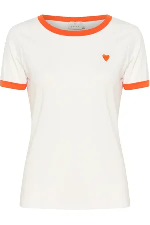 Kaffe Dames, Tops, Wit, Maat: 2XL