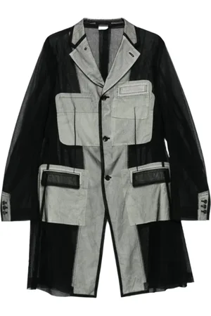 Comme des Garçons Heren, Mantels, Zwart, Maat: M Wol