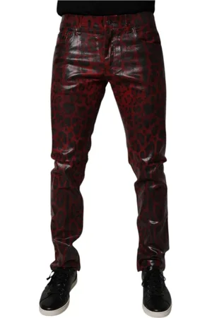 Dolce & Gabbana Heren, Broeken, Rood, Maat: M Denim
