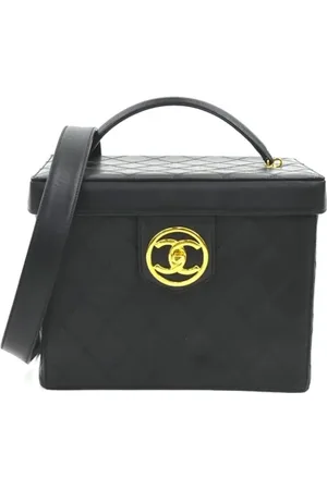 CHANEL Dames, Pre-owned, Zwart, Maat: ONE Size Leer