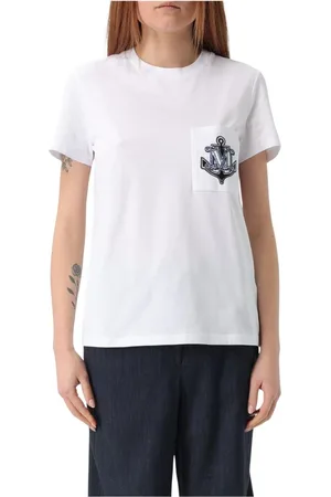 Max Mara Dames, Tops, Wit, Maat: L Katoen