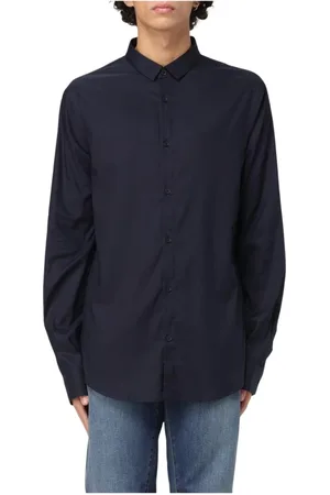 Armani Exchange Heren, Overhemden, Blauw, Maat: XS Katoen