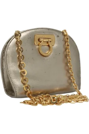 Salvatore Ferragamo Dames, Pre-owned, Grijs, Maat: ONE Size Leer