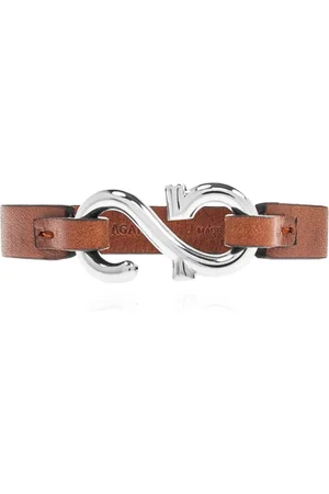 Salvatore Ferragamo Heren, Accessoires, Bruin, Maat: M Leer