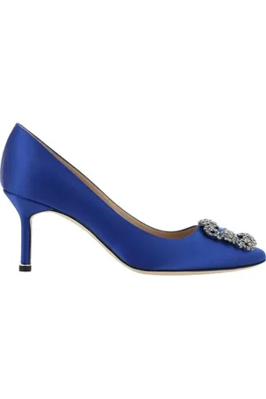 Manolo Blahnik Dames, Schoenen, Blauw, Maat: 36 1/2 EU Zijde