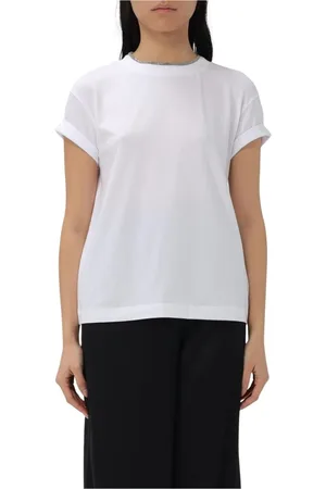 Brunello Cucinelli Dames, Tops, Wit, Maat: L Katoen