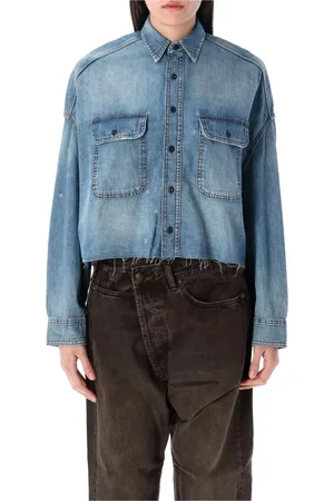R13 Dames, Jassen, Blauw, Maat: S Denim