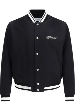 OFF-WHITE Heren, Jassen, Zwart, Maat: S Zijde
