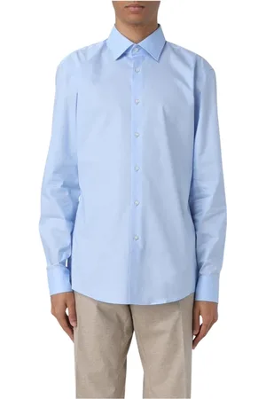 HUGO BOSS Heren, Overhemden, Blauw, Maat: 2XL Katoen