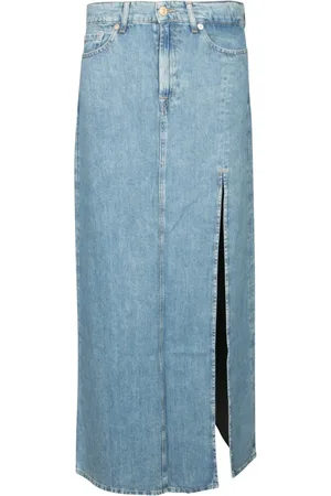 7 for all Mankind Dames, Rokken, Blauw, Maat: W27 Denim