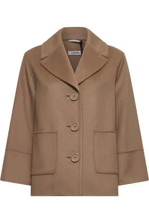 Max Mara Dames, Jassen, Bruin, Maat: S Wol