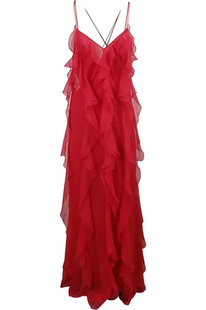 Alberta Ferretti Dames, Jurken, Rood, Maat: S Zijde