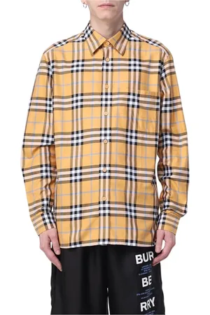 Burberry Heren, Overhemden, Oranje, Maat: S Katoen