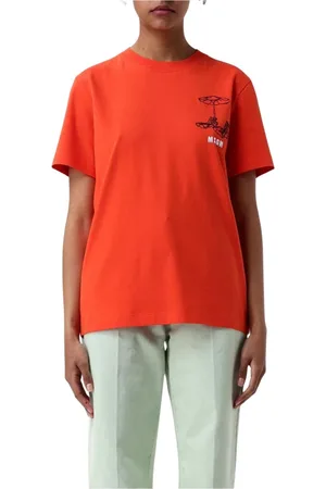 Msgm Dames, Tops, Rood, Maat: S Katoen