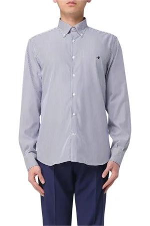 BROOKSFIELD Heren, Overhemden, Blauw, Maat: 4XL Katoen