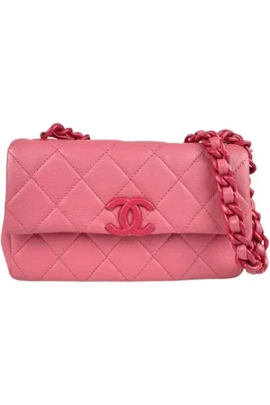 CHANEL Dames, Pre-owned, Roze, Maat: ONE Size Leer