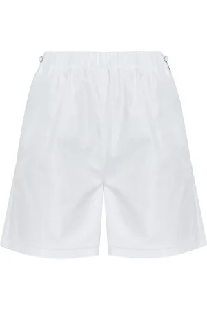Max Mara Dames, Korte broeken, Wit, Maat: 2XS Katoen