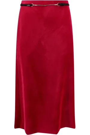 Gucci Dames, Rokken, Rood, Maat: S Velours