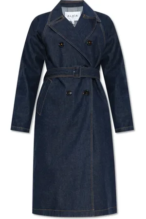 Alaïa Dames, Mantels, Blauw, Maat: S Denim