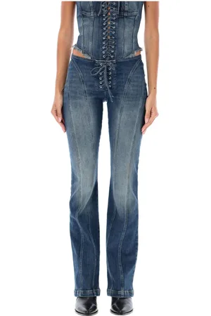 MISBHV Dames, Jeans, Blauw, Maat: W28 Katoen
