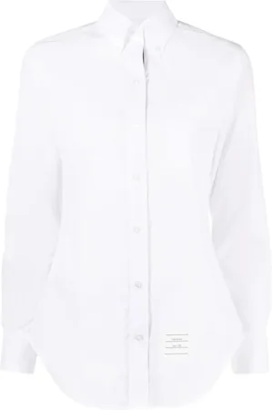 Thom Browne Dames, Blouses & Shirts, Wit, Maat: 2XS Katoen