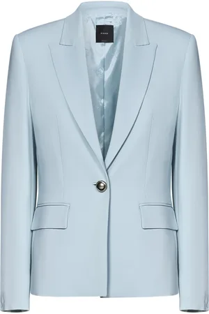 Pinko Dames, Jassen, Blauw, Maat: S Viscose