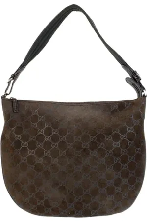 Gucci Dames, Pre-owned, Bruin, Maat: ONE Size Suède