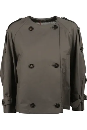 Max Mara Dames, Jassen, Grijs, Maat: 3XS Katoen