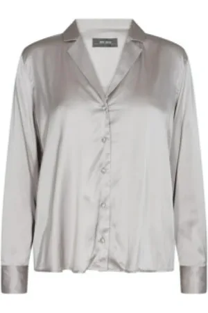 Mos Mosh Dames, Blouses & Shirts, Grijs, Maat: S