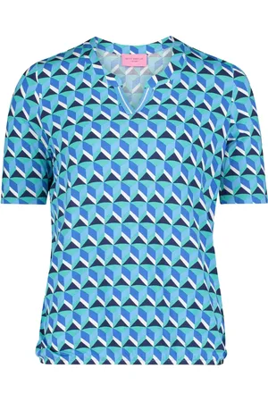 Betty Barclay Dames, Blouses & Shirts, Blauw, Maat: 2XL Jersey
