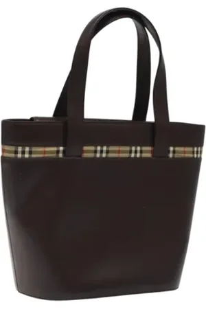 Burberry Dames, Pre-owned, Bruin, Maat: ONE Size Leer