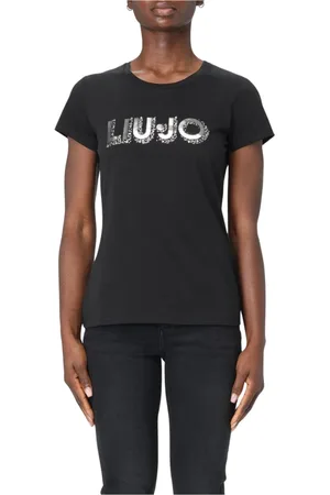 Liu Jo Dames, Tops, Zwart, Maat: XL Katoen