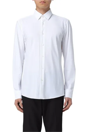 HUGO BOSS Heren, Overhemden, Wit, Maat: 4XL Katoen
