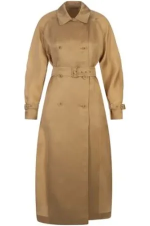 Max Mara Dames, Mantels, Bruin, Maat: XS Leer