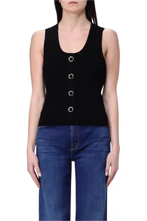 Twin-Set Dames, Tops, Zwart, Maat: S Viscose