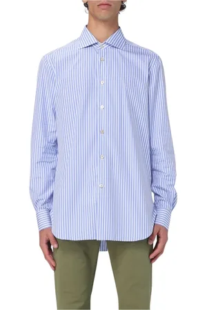 Kiton Heren, Overhemden, Blauw, Maat: 4XL Kasjmier