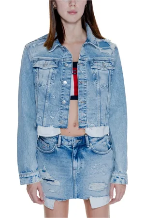 Tommy Hilfiger Dames, Jassen, Blauw, Maat: S Katoen