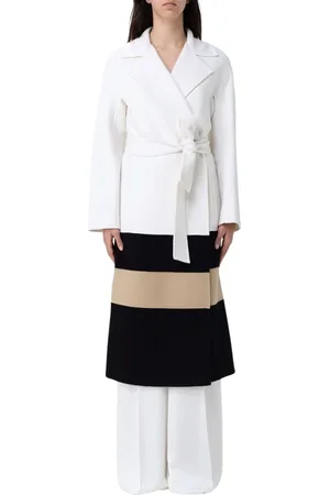 Max Mara Dames, Mantels, Wit, Maat: 2XS Wol
