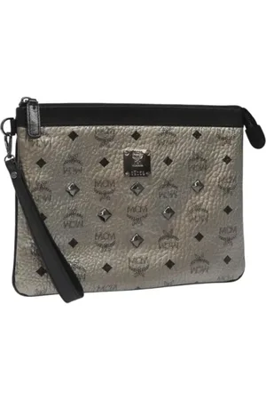 MCM Dames, Pre-owned, Grijs, Maat: ONE Size Leer