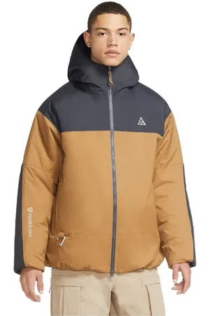Nike Heren, Jassen, Bruin, Maat: L Nylon