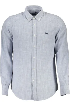 HARMONT&BLAINE Heren, Overhemden, Blauw, Maat: 2XL Katoen