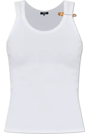 VERSACE Dames, Tops, Wit, Maat: 3XS Katoen