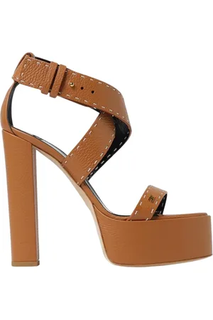 Elisabetta Franchi Dames, Schoenen, Bruin, Maat: 37 EU Leer