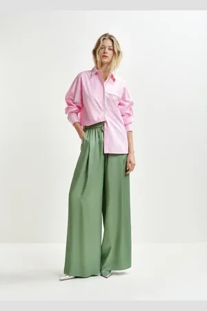 Essentiel Antwerp Dames, Broeken, Groen, Maat: L