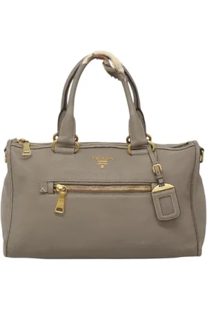 Prada Dames, Pre-owned, Grijs, Maat: ONE Size Leer