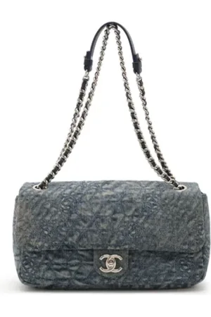 CHANEL Dames, Pre-owned, Blauw, Maat: ONE Size Denim