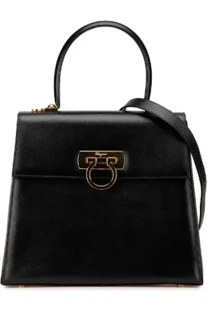 Salvatore Ferragamo Dames, Pre-owned, Zwart, Maat: ONE Size Leer